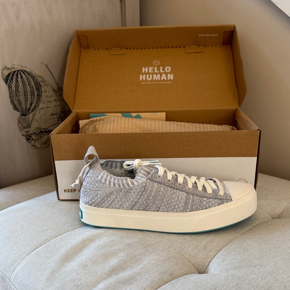 Native Gray and White Women's Sneakers